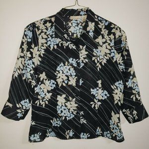 Apostrophe women's top blouse size 14 semi sheer